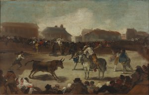 Corrida de toros en un pueblo de Francisco de Goya